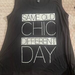Style & Co. Black Graphic Tank Top